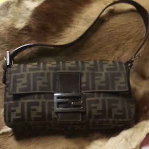 Fendi zucca baguette shoulder bag